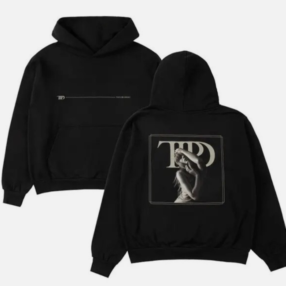 Taylor Swift TTPD Spotify Exclusive Black Hoodie NEW
